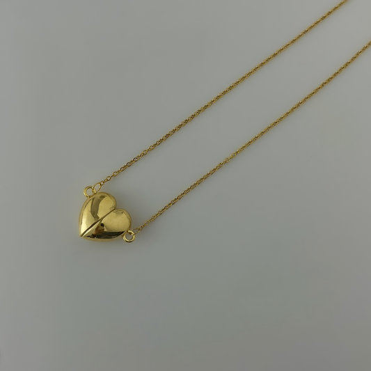 18K Gold Plated Magnetic Heart Necklace