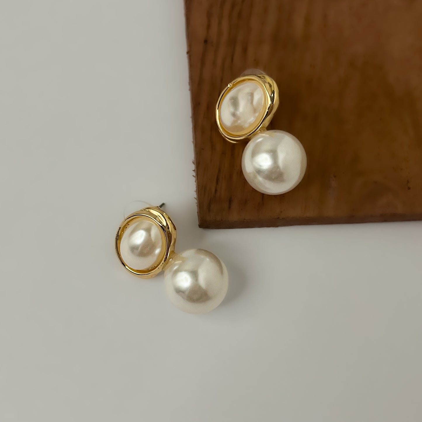 Double Pearl Earrings