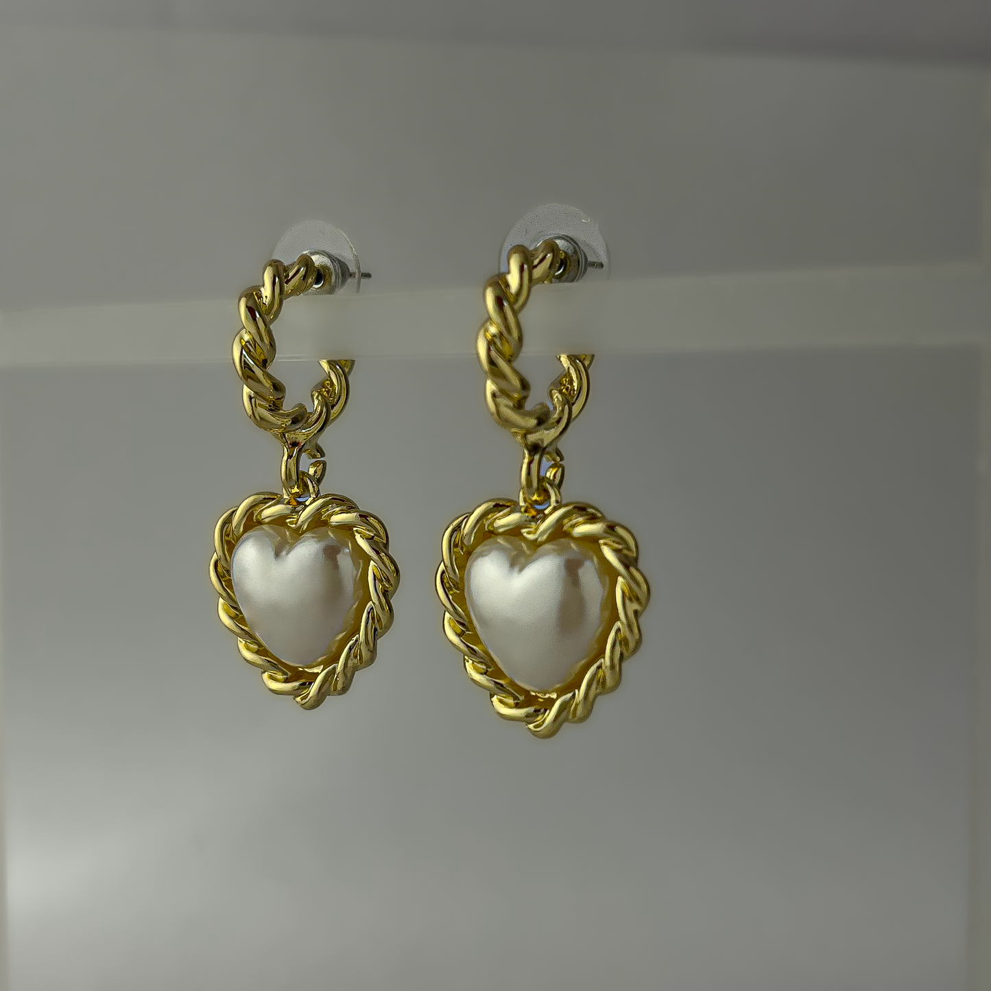 Korean Heart Drop Earrings