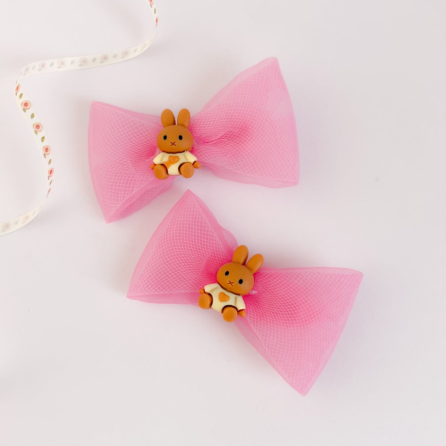 Korean Teddy Bow Alligator Clips