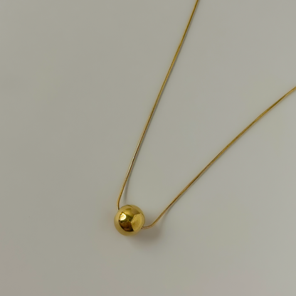 18K Gold Plated Solid Round Necklaces