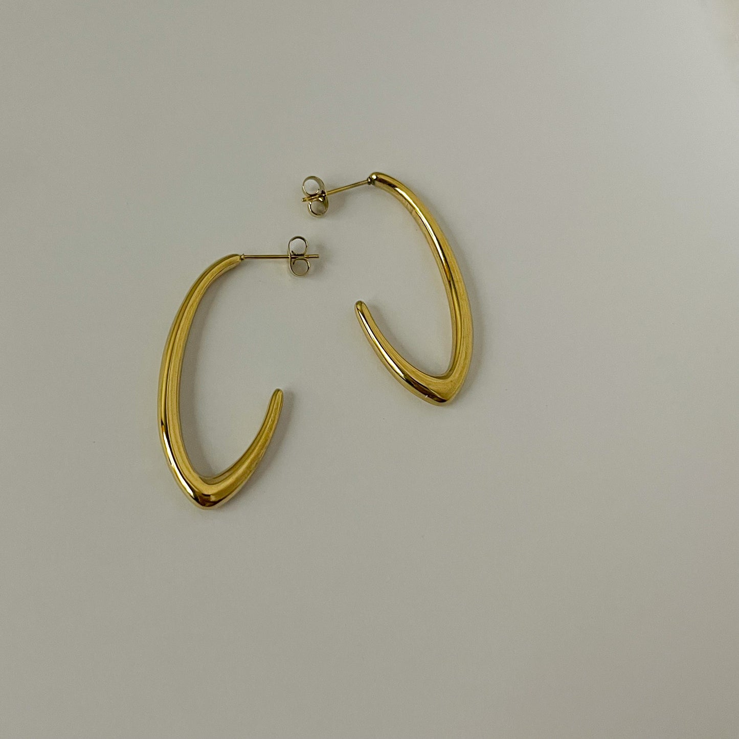 18K Gold Plated Half Hoop Earrings