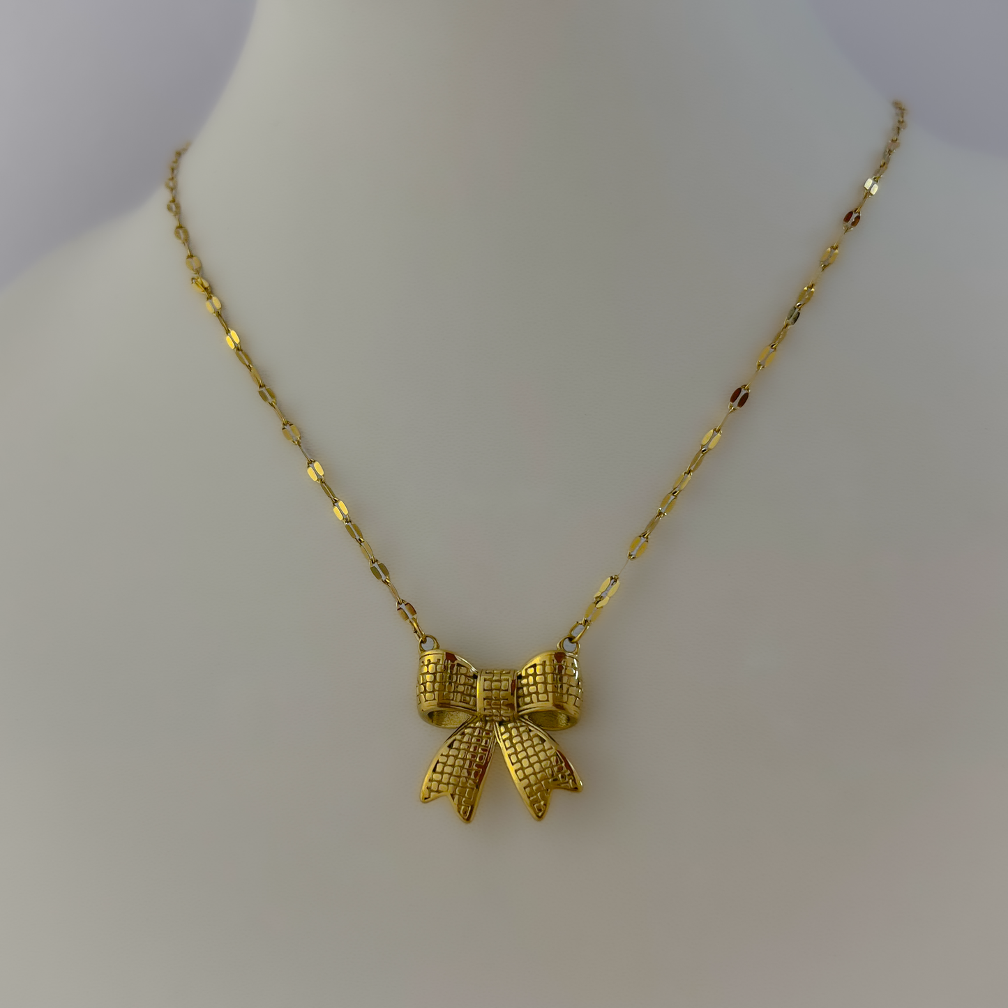 18K Gold Plated Statement Bow Necklace