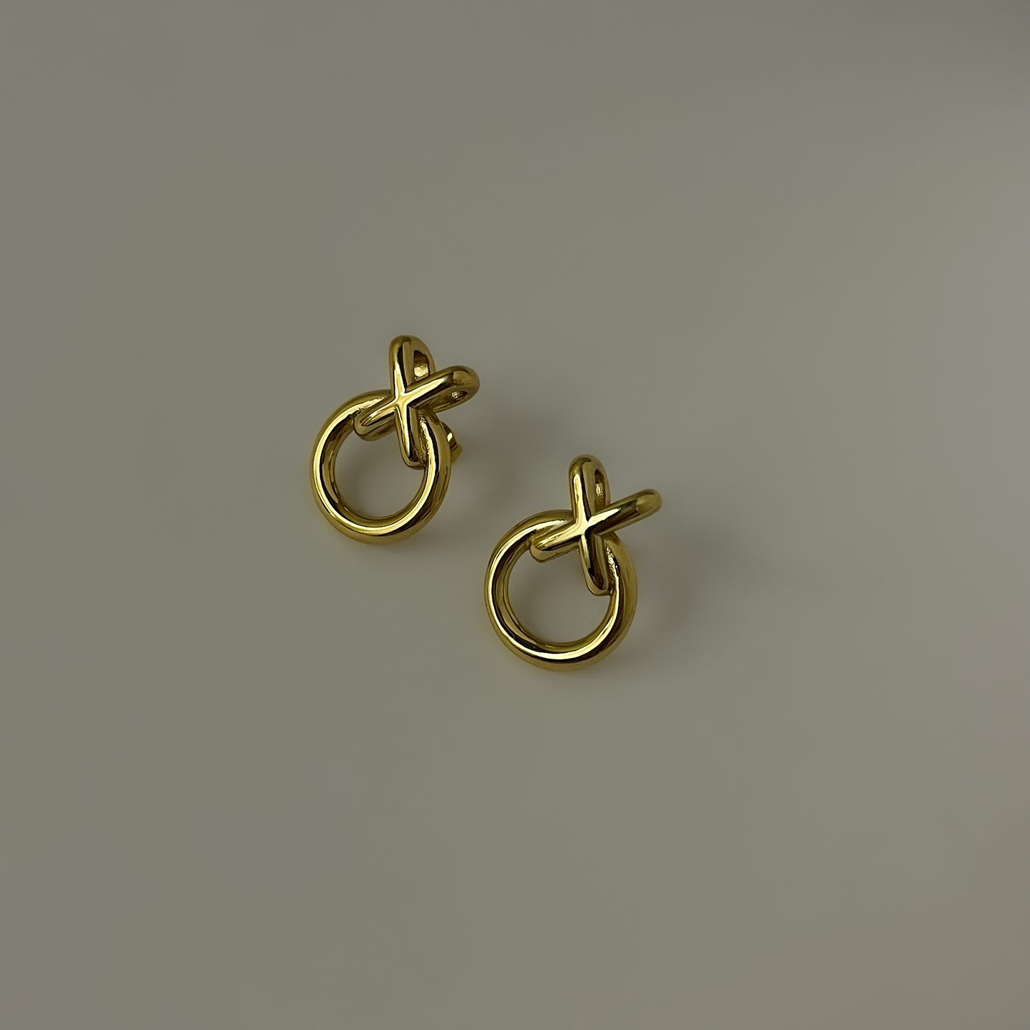 18K Gold Plated Knot Earrings