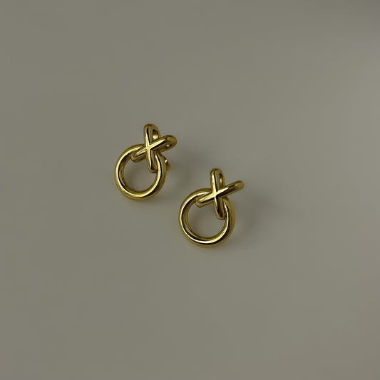 18K Gold Plated Knot Earrings