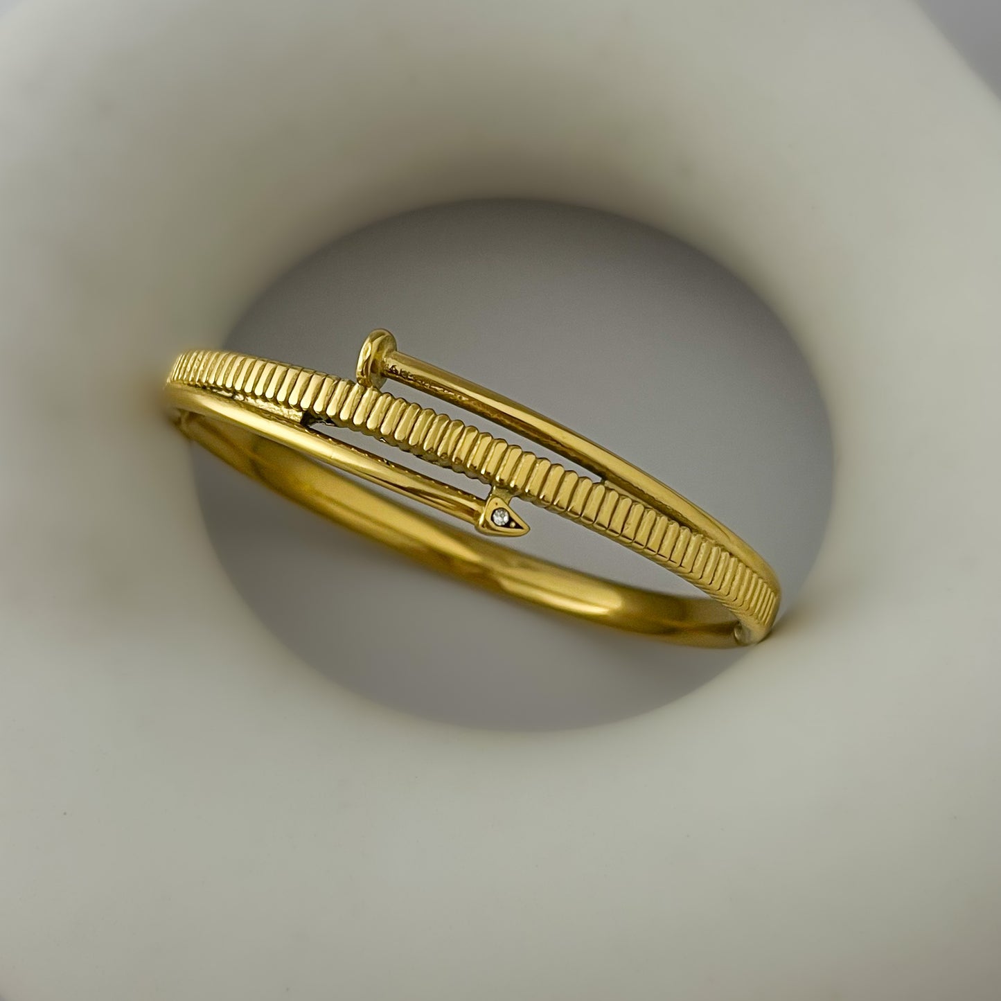 18K Gold Plated Nail Bracelet