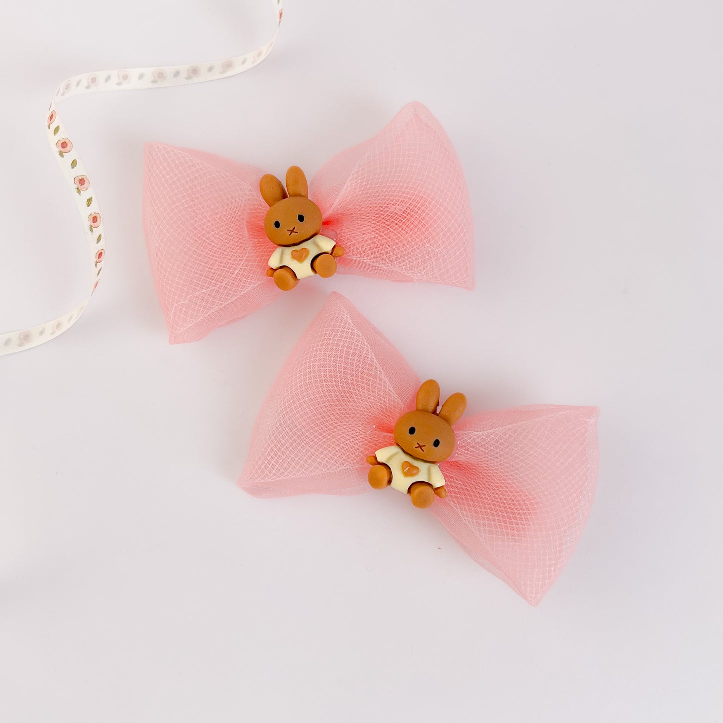 Korean Teddy Bow Alligator Clips