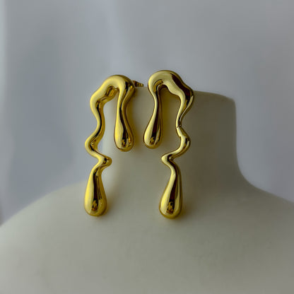 18K Gold Plated Flow Earrings