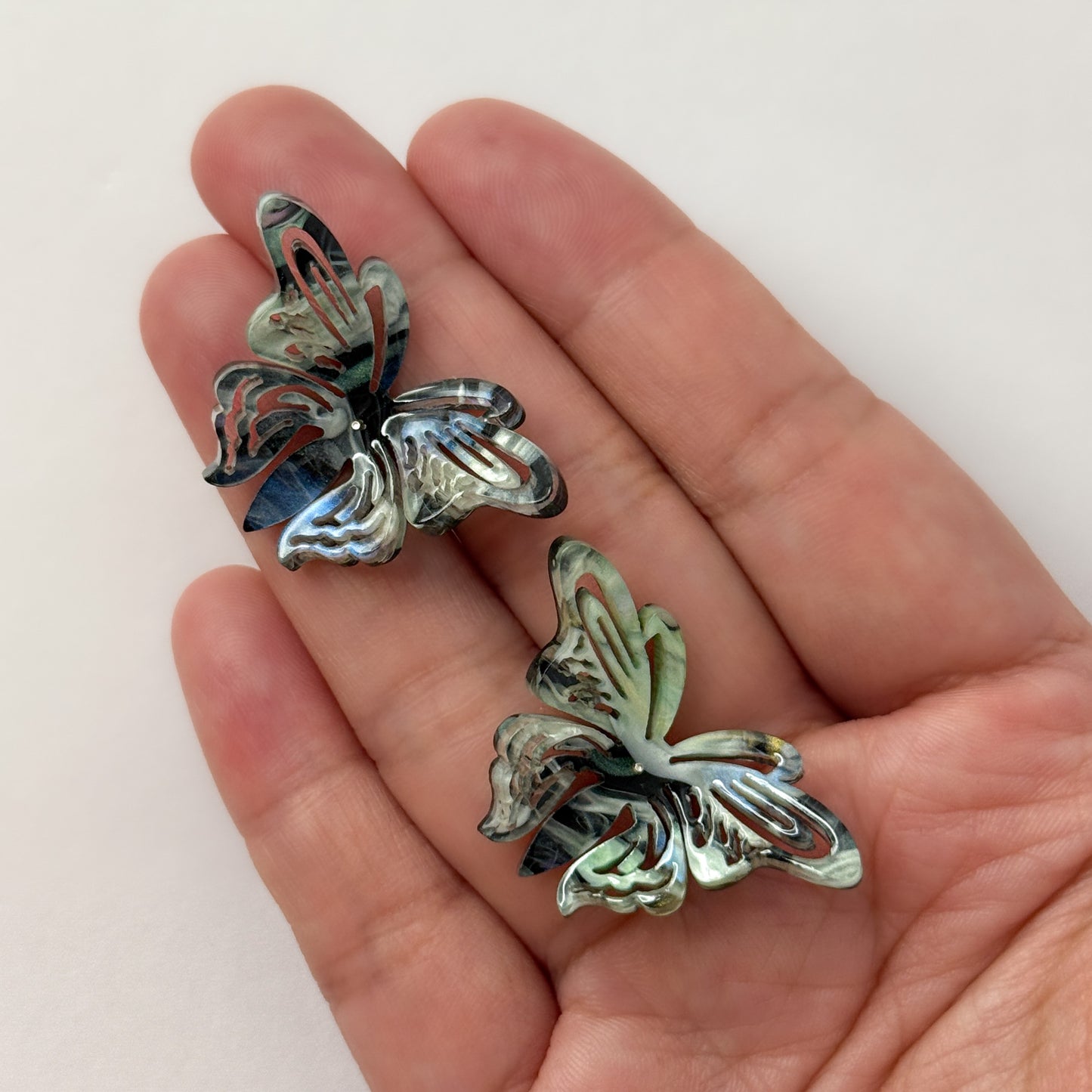 Pretty Korean Greenish Butterfly Earrings