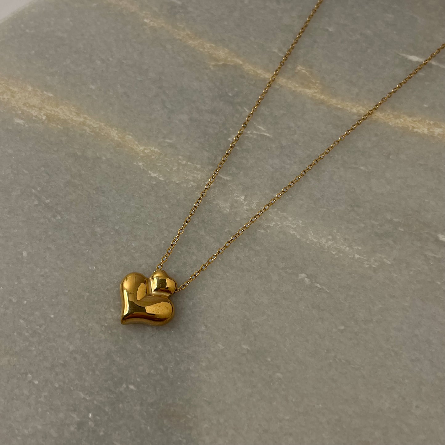 18K Gold Plated Double Heart Necklace