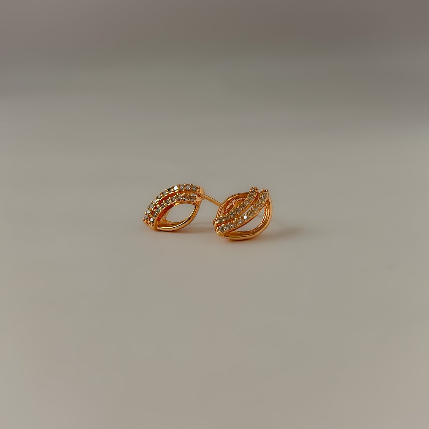 18K Gold Plated Elegant Stud Earrings