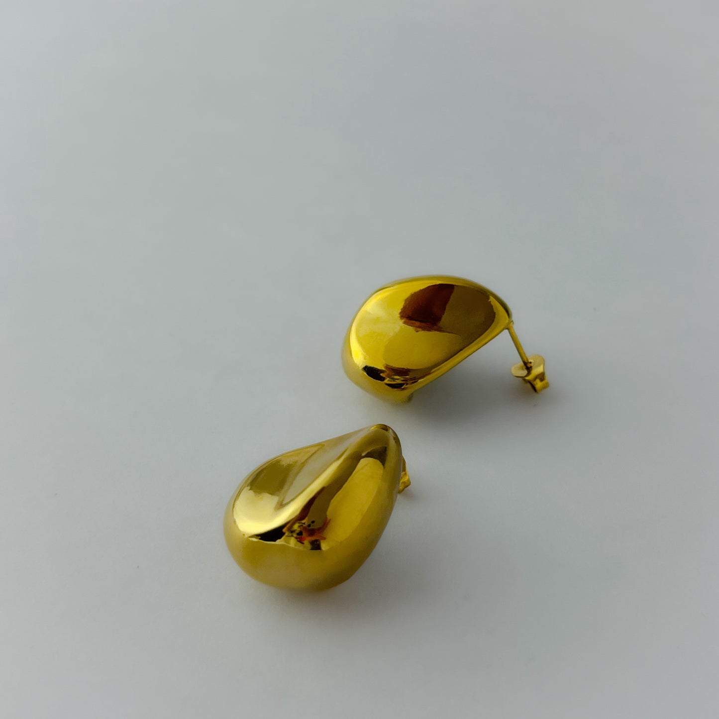 18K Gold Plated Pebble Earrings