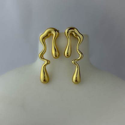 18K Gold Plated Flow Earrings