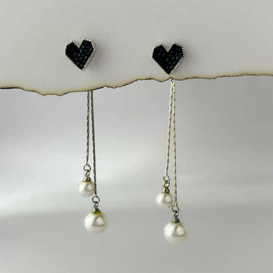 Korean Heart 2-in-1 Earrings