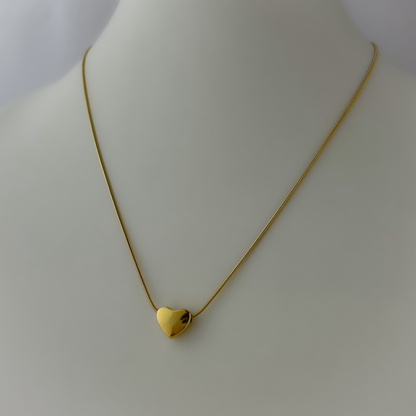 18K Gold Plated Minimal Heart Necklace