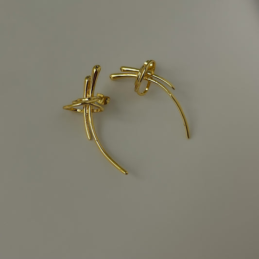 18K Gold Plated Samurai Earrings