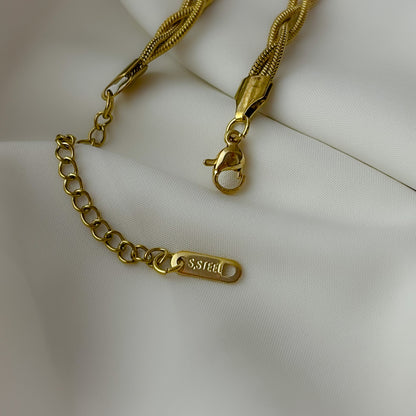 18K Gold Plated Braided Necklace