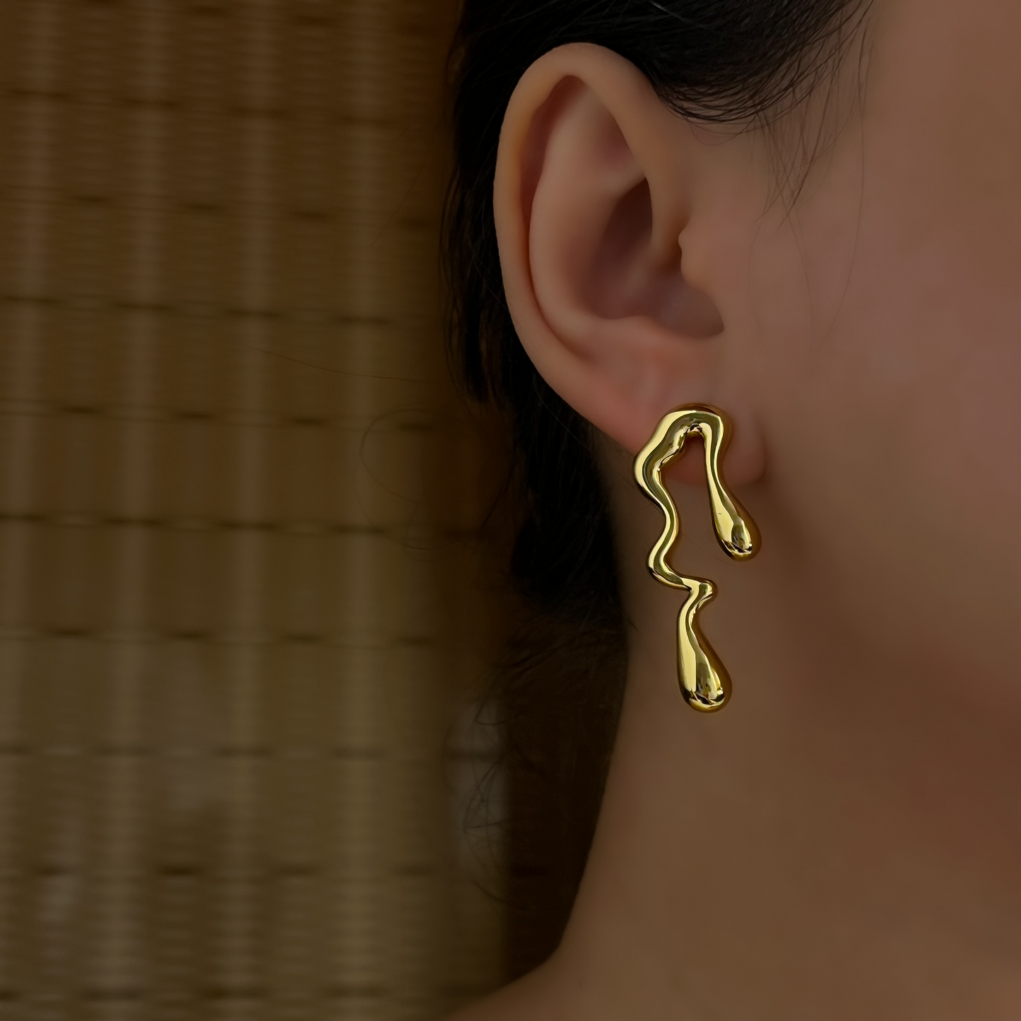 18K Gold Plated Flow Earrings