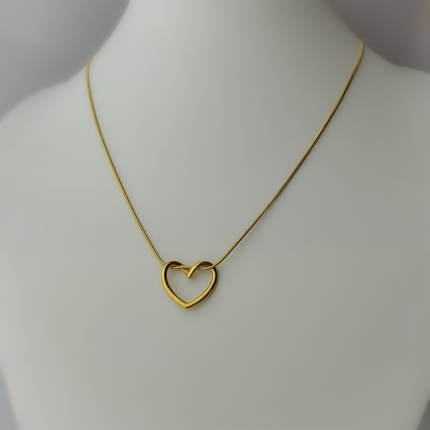 18K Gold Plated Knot Heart Necklace