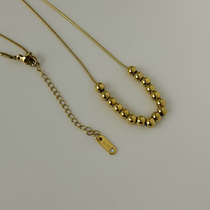 18K Gold Plated Multiple Beads Necklaces