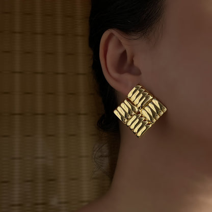 18K Gold Plated Chic Statement Earrings