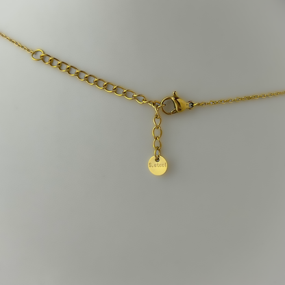 18K Gold Plated Heart AD stone Dainty Necklaces