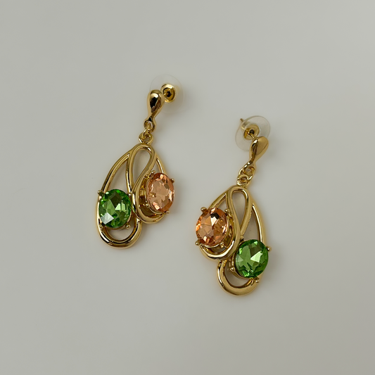 Elegant Double Crystal Earrings