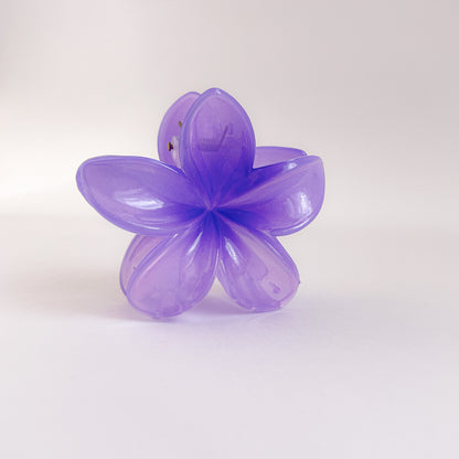 Glossy Flower Claw Clips