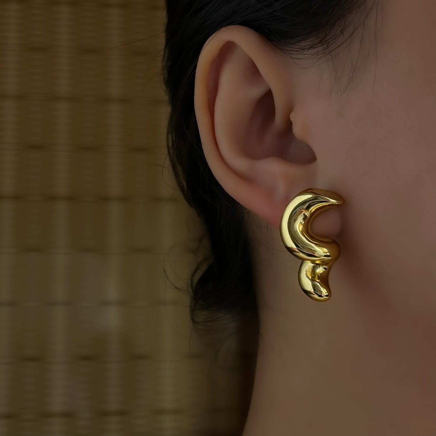 18K Gold Plated Twist Earrings