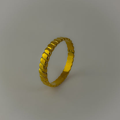 18K Gold Plated Stripped Bracelet