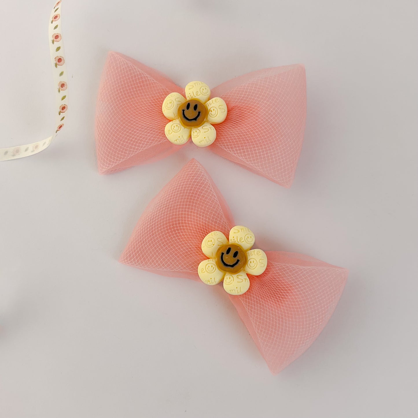 Korean Sunflower Bow Alligator Clips