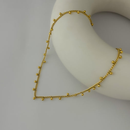 18K Gold Plated Beads Necklace