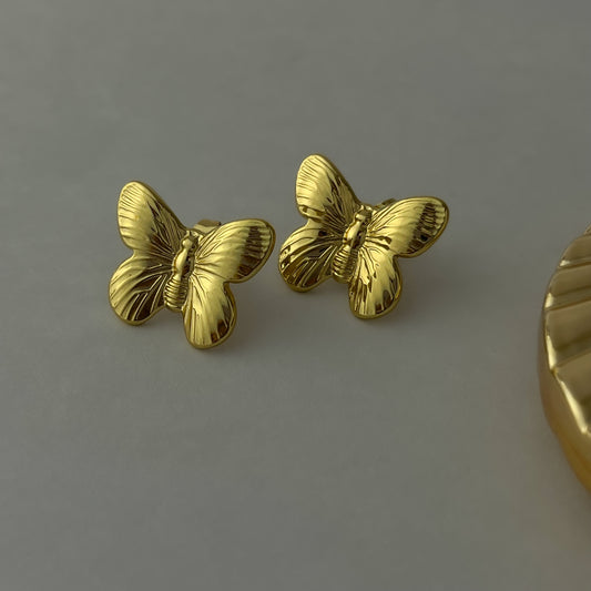 18K Gold Plated Butterfly Earrings