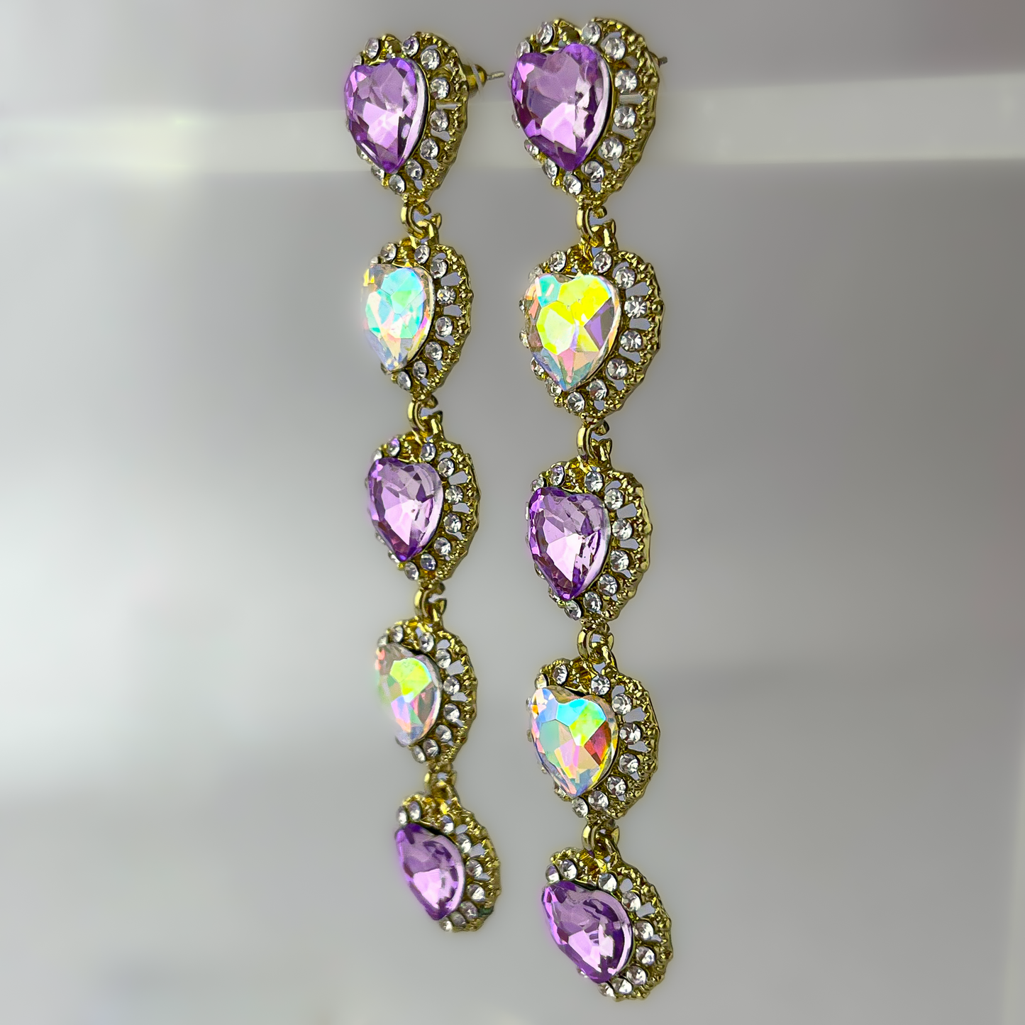 Magical Korean Heart Drop Earrings