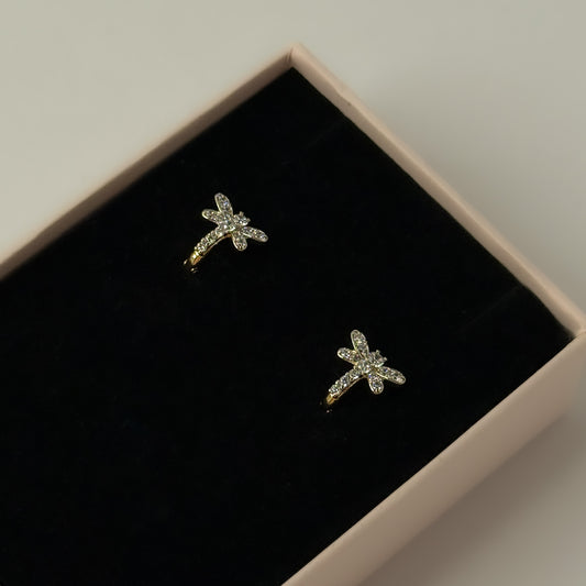 18K Gold Plated Fly Hoop Earrings