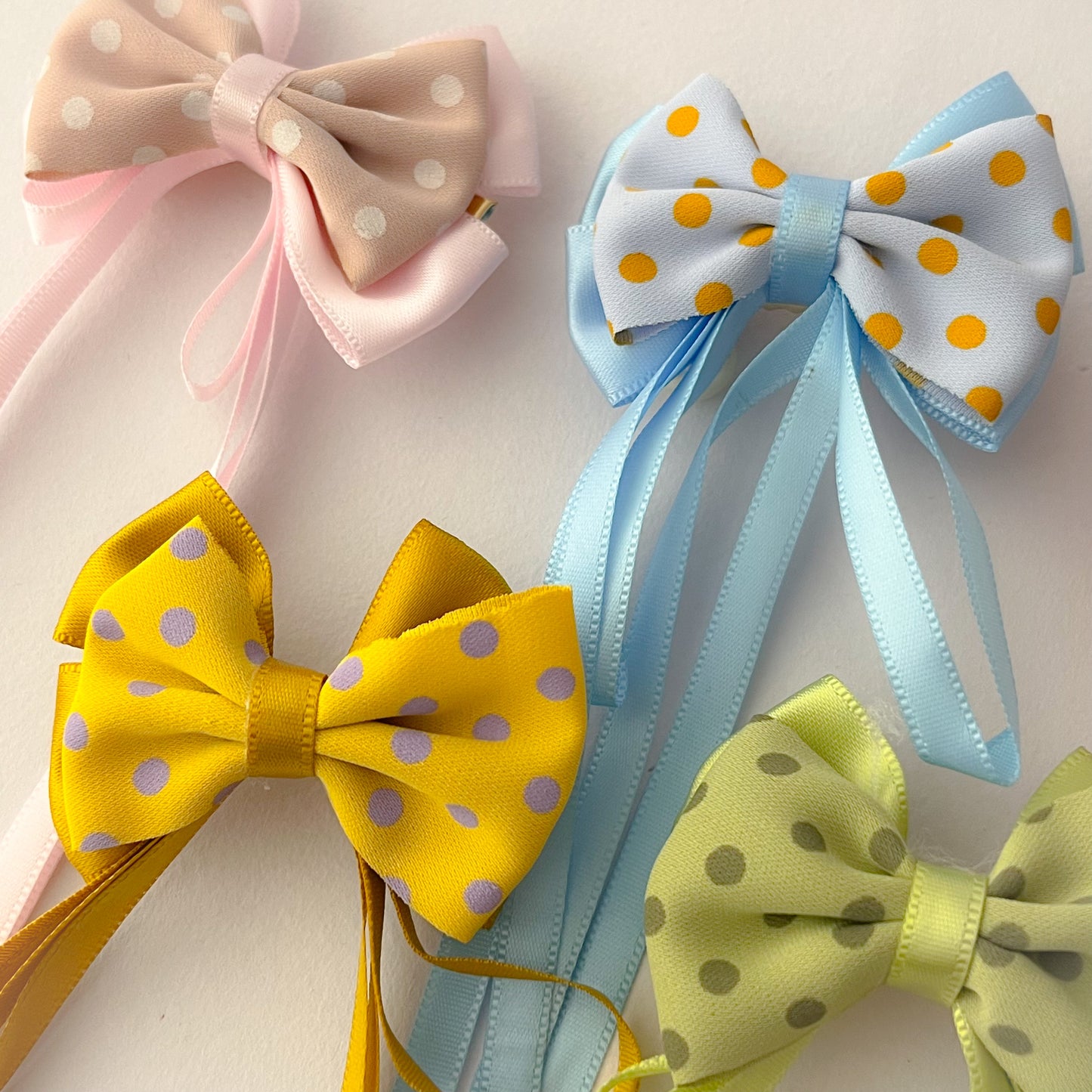 Korean Tassel Bow Clips