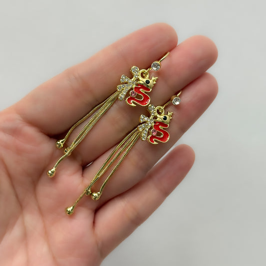 Korean Dragon Drop Earrings