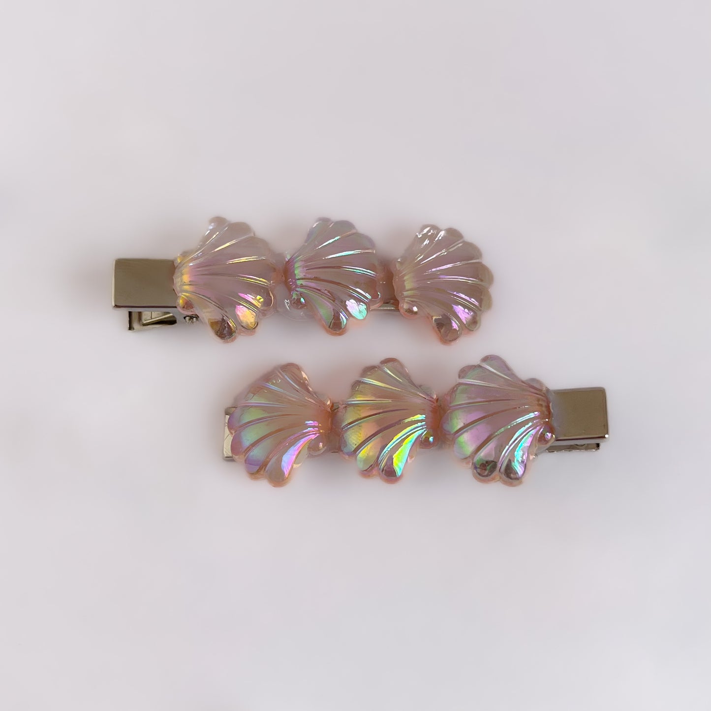 Mermaid Shell Alligator Pair Clips