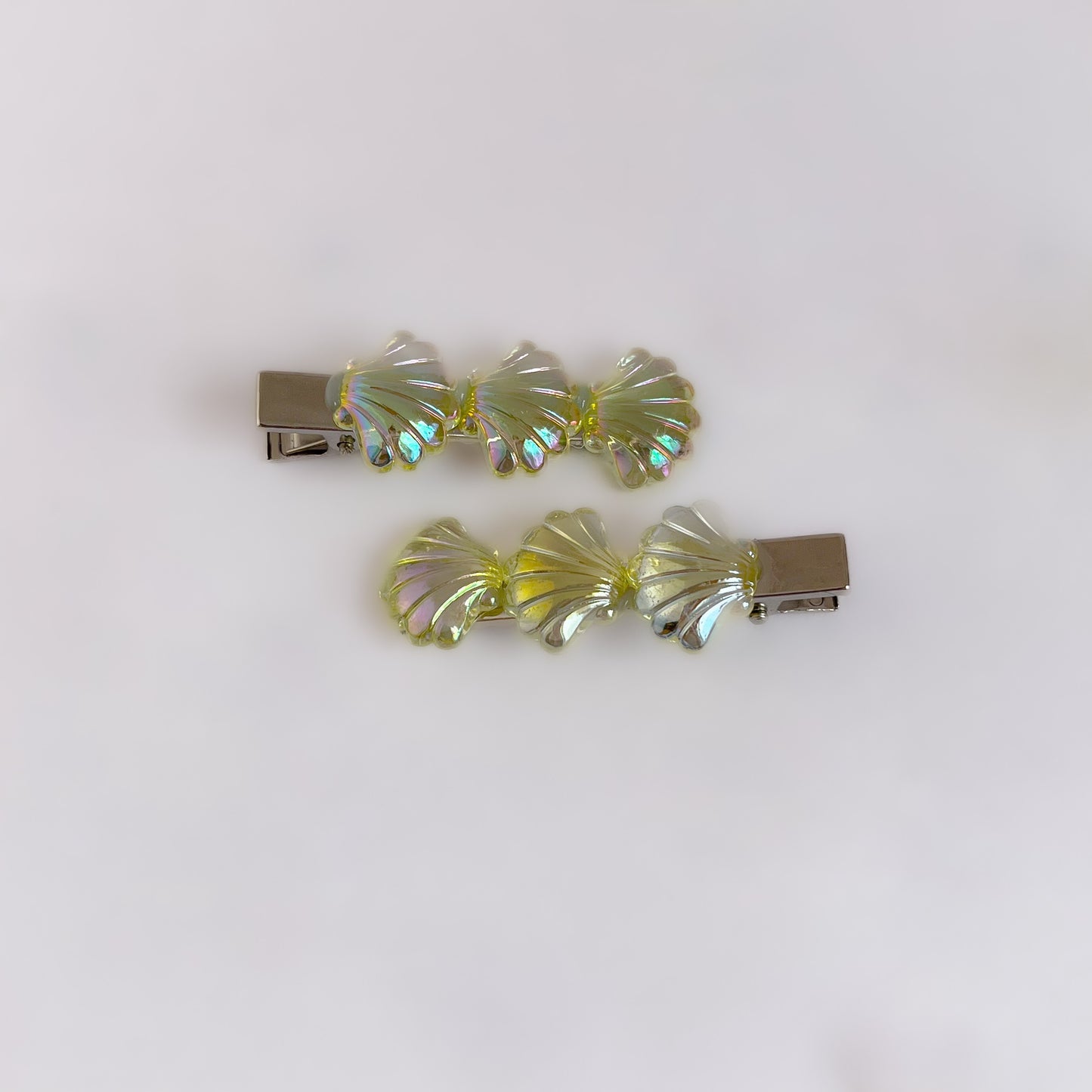 Mermaid Shell Alligator Pair Clips