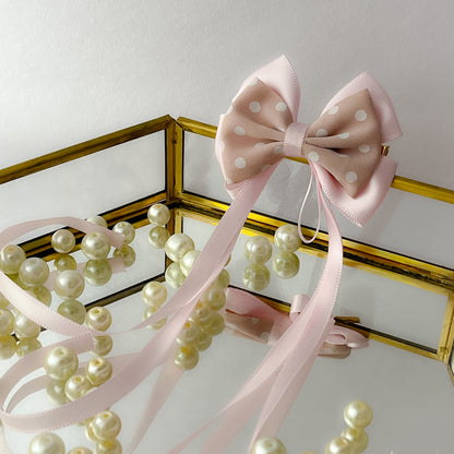 Korean Tassel Bow Clips