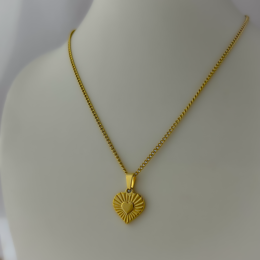 18K Gold Plated Self Heart Necklace