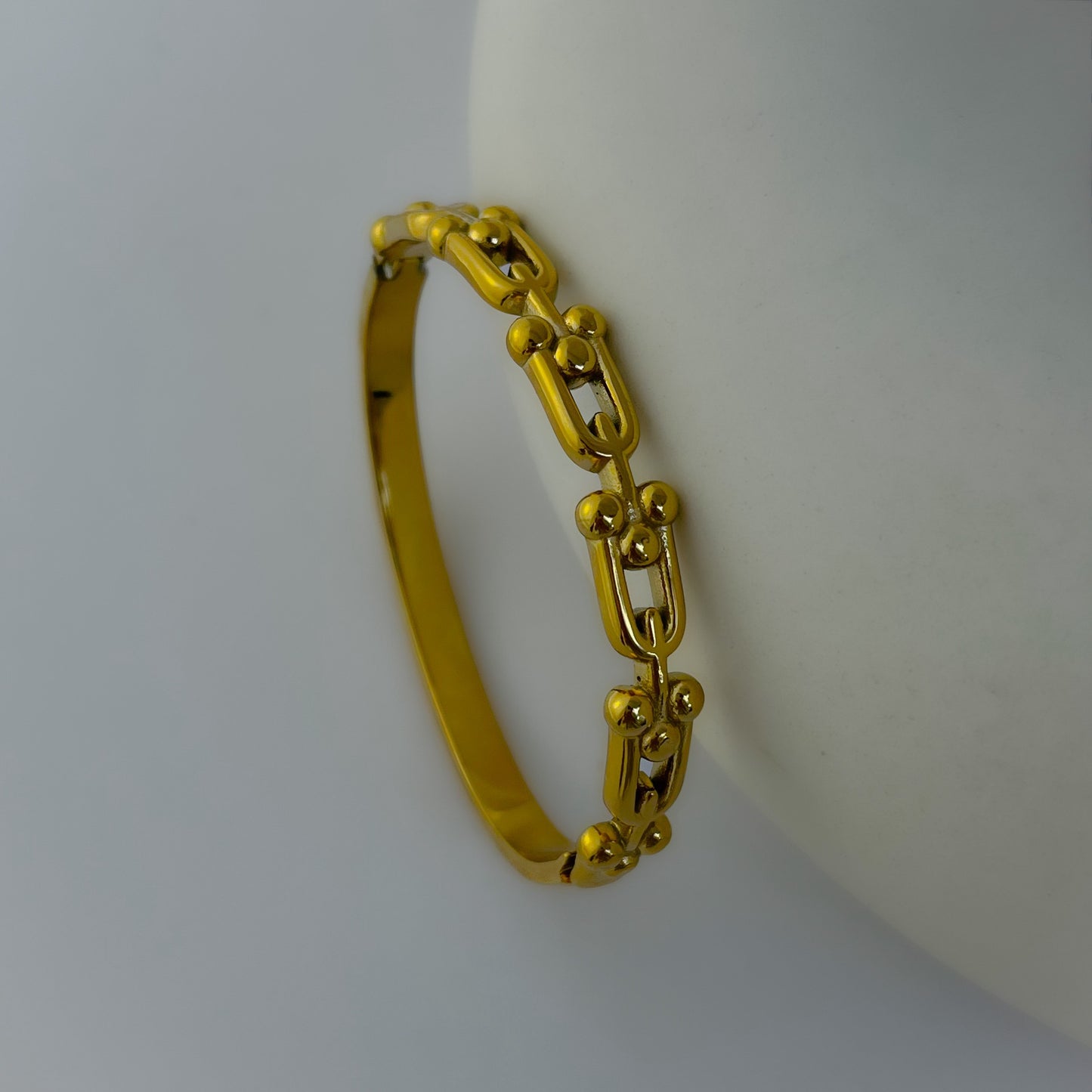 18K Gold Plated Half Linked Bracelet