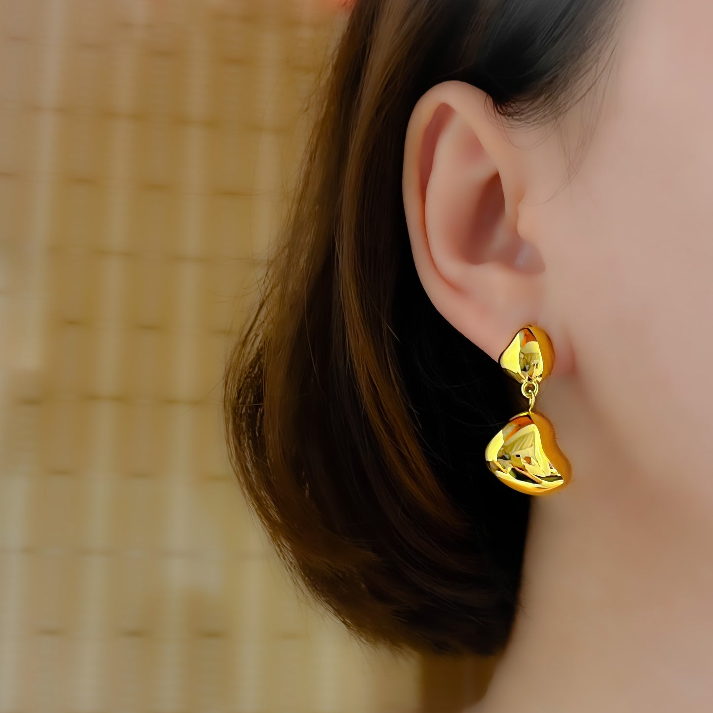 18K Gold Plated Double Drop Earrings