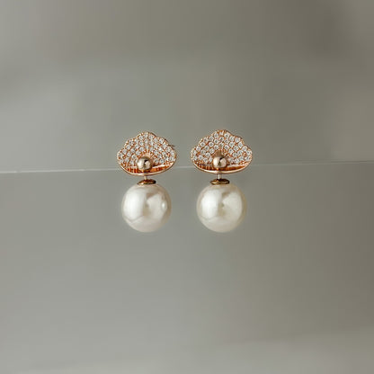 Stainless Steel 4in1 Rose Gold Earrings