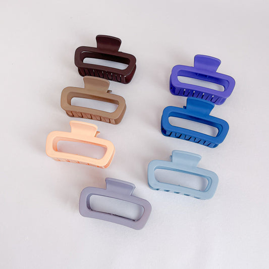 Korean Matt Rectangle Claw Clips