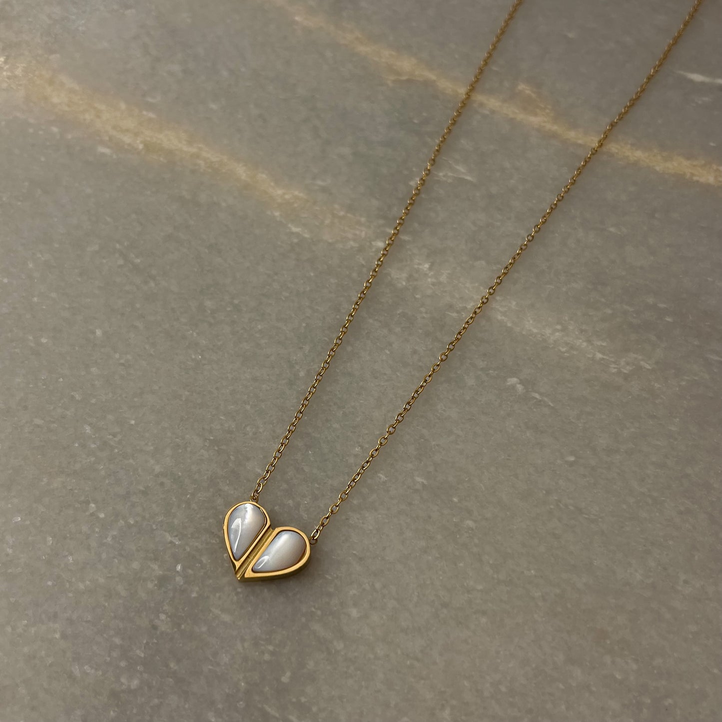 18K Gold Plated MOP 2in1 Necklace