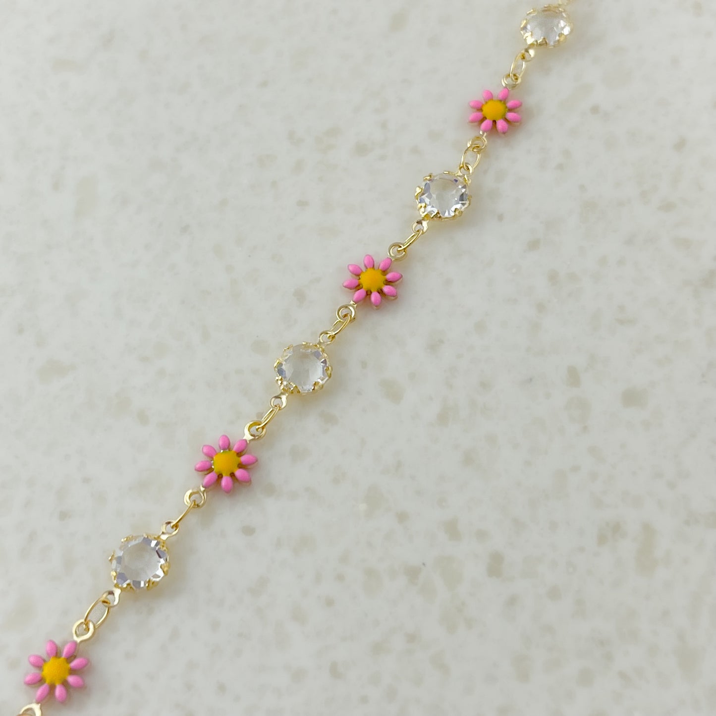 Pretty Pink Flower Bracelets