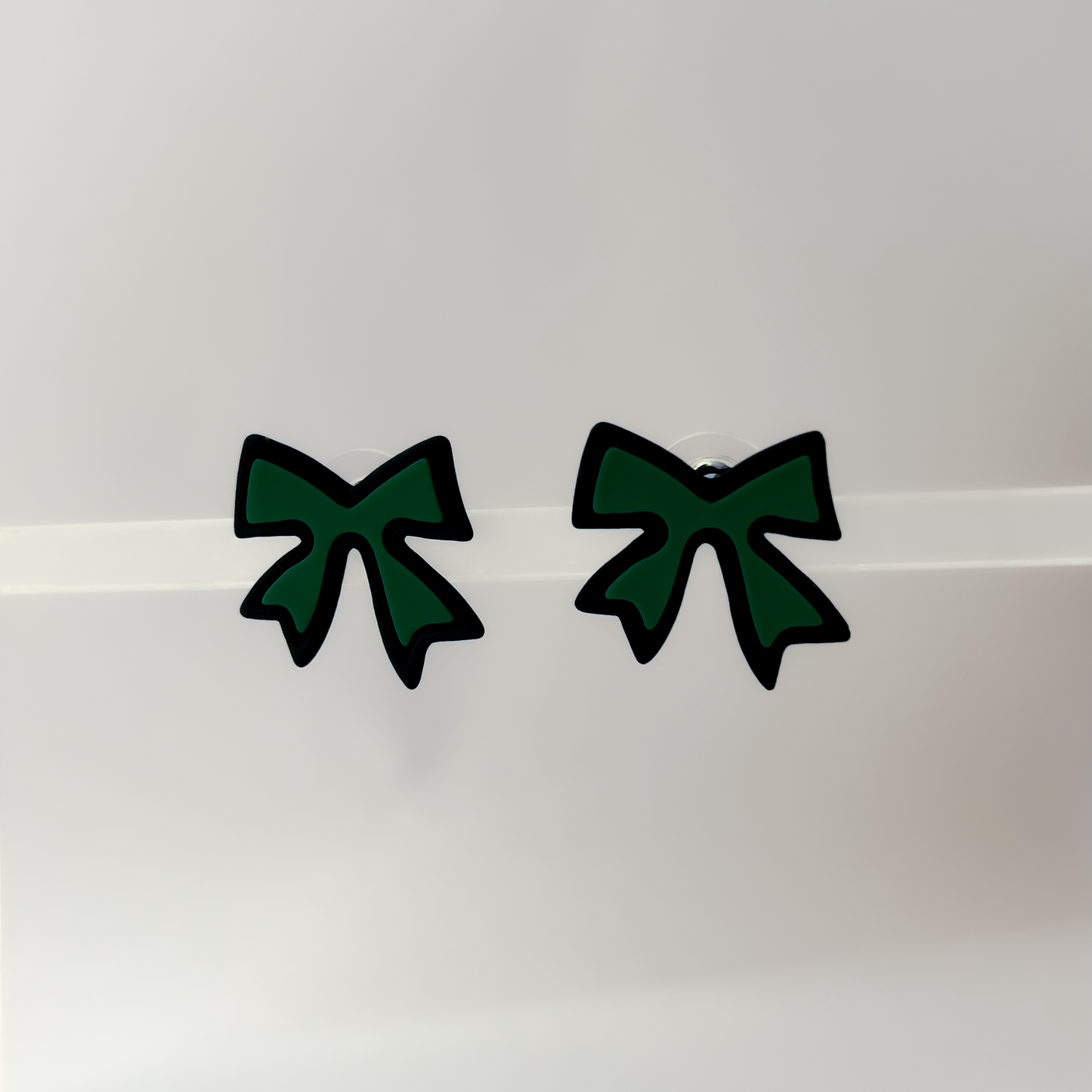 Cute Green Bow Earrings