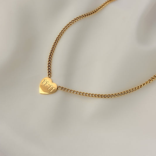 18K Gold Plated 11:11 Make A Wish Necklace