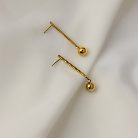 18K Gold Plated Minimalist Drop Earrings